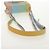 Borsa a Spalla Boy Chanel in Catena in Pelle Caviar Argento Arcobaleno CC Auth 147968SM - vista 7