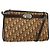 Bolsa de Ombro em Lona Trotter Christian Dior Marrom Dourado Auth BA6578