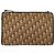 Bolsa de Ombro em Lona Trotter Christian Dior Marrom Dourado Auth BA6578 - vista 2