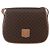 Céline Borsa a Spalla in Tela Macadam CELINE in Pelle PVC Marrone Oro Auth BA7049 D'oro - vista 13