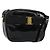 Borsa a Spalla Salvatore Ferragamo Vala Smalto Nero Oro Auth 143264 D'oro