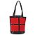SAINT LAURENT Tote Bag aus emailliertem Nylon Rot Silber Auth BA7096