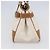 Borsa a mano Gancini in pelle avorio e oro Auth 147963 di Salvatore Ferragamo D'oro Crudo - vista 5