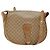 Céline Bolsa de Ombro em Lona Macadam CELINE PVC Bege Ouro Auth 146716 Dourado