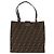 FENDI Borsa Tote Mamma Baguette in Tela Zucca Nera Argento Marrone Auth 145493 Nero - vista 2