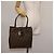 FENDI Borsa Tote Mamma Baguette in Tela Zucca Nera Argento Marrone Auth 145493 Nero - vista 23