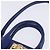 Borsa a mano in pelle Gancini Studio Salvatore Ferragamo 2 in 1 Blu Oro Auth 144870 D'oro - vista 14