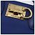 Borsa a mano in pelle Gancini Studio Salvatore Ferragamo 2 in 1 Blu Oro Auth 144870 D'oro - vista 18