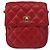 CHANEL Borsa a Spalla Matelassé in Pelle di Agnello Rossa Oro CC Auth 147088 Rosso D'oro - vista 13