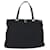 PRADA Borsa a mano in nylon nero argento Auth 150413