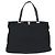 PRADA Borsa a mano in nylon nero argento Auth 150413 - vista 13