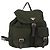 PRADA Backpack Nylon Khaki Silver Auth 151269 Silvery
