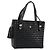 BALLY Bolso de mano de cuero negro y dorado Auth BA6600