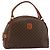Céline Borsa a mano in tela Macadam CELINE in pelle PVC marrone Auth ki6094