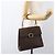 Céline Borsa a mano in tela Macadam CELINE in pelle PVC marrone oro Auth 156125 D'oro - vista 23