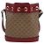 Gucci Mini borsa a secchiello Doraemon Micro GG Supreme in PVC beige 647801 Auth 154926SAM D'oro - vista 3