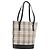 Burberry Nova Check Handtasche aus Canvas Beige Silber Authentisch 154458