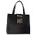 Borsa a mano Gancini in pelle nera e oro Auth 154475 di Salvatore Ferragamo Nero D'oro