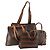 Céline Borsa a Spalla in Tela Macadam CELINE PVC 4 Pezzi Beige Marrone Auth ki6177