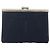 Mini borsa clutch in tela Trotter Christian Dior blu navy e oro Auth mr1614 D'oro - vista 3