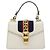 Borsa a mano in pelle GUCCI Sherry Line 2way Bianco Oro Blu Navy 470270 Auth BA8197 D'oro - vista 2