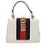 Borsa a mano in pelle GUCCI Sherry Line 2way Bianco Oro Blu Navy 470270 Auth BA8197 D'oro - vista 3