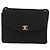 CHANEL Mademoiselle Borsa a Spalla Cotone Nero Oro CC Auth bs31506 D'oro - vista 2