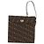 Borsa a mano in tela Zucca FENDI nera e marrone Auth 156483V Nero - vista 13