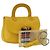 Set da cucire in pelle Gucci Bamboo giallo Auth 147379