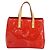 LOUIS VUITTON Monogram Vernis Reade PM Borsa a Mano Rossa M91088 LV Auth BA7437 Rosso - vista 2