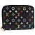 LOUIS VUITTON Monogram Multicolor Zippy Coin Purse Black M93740 LV Auth fm4871