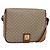 Céline Sac à bandoulière en toile Macadam CELINE PVC Beige Or Auth bs31210 Doré