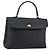 BALLY Borsa a Mano in Pelle Nera e Oro Auth BA7301 Nero D'oro