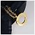 Zaino CÉLINE Circle in nylon blu navy e oro Auth bs30214 D'oro - vista 19