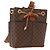 Céline Borsa a Spalla in Tela Macadam CELINE in Pelle PVC Marrone Oro Auth gh1084 D'oro