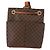 Céline Borsa a Spalla in Tela Macadam CELINE in Pelle PVC Marrone Oro Auth gh1084 D'oro - vista 2