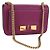Borsa a Spalla Gancini Chain in Pelle Salvatore Ferragamo Viola Oro Auth 153364V D'oro Porpora