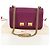 Borsa a Spalla Gancini Chain in Pelle Salvatore Ferragamo Viola Oro Auth 153364V D'oro Porpora - vista 12
