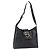 Borsa a Spalla Gancini in Pelle Nera e Oro Salvatore Ferragamo Auth 157063 Nero D'oro