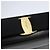 Borsa a Spalla Vala in Pelle Nera e Oro Salvatore Ferragamo Auth BA7670 Nero D'oro - vista 10