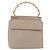 Borsa a mano in pelle beige oro GUCCI Bamboo 001 3444 1887 Auth ka105