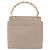 Borsa a mano in pelle beige oro GUCCI Bamboo 001 3444 1887 Auth ka105 - vista 2