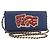 Saffiano PRADA Borsa a Spalla con Catena in Pelle Safiano Blu Oro Auth ka128 D'oro