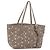 Bolsa tote de couro cinza e dourado com studs Jimmy Choo Auth bs31692 Marrom