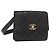CHANEL Borsa a vita Matelassé in pelle di agnello nera oro CC Auth 156628V Nero D'oro