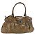 Borsa a Spalla Gancini Smalto Marrone Argento Auth 155066 di Salvatore Ferragamo