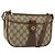 Borsa Gucci GG Supreme Web Sherry Line PVC Beige Oro 89 02 032 Auth bs30923 D'oro