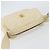 CHANEL Borsa a Spalla Matelassé in Pelle di Agnello Bianco Oro CC Auth 156813 D'oro - vista 6