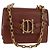 Borsa a spalla con catena Christian Dior in pelle marrone dorato Auth 154079V D'oro