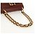 Borsa a spalla con catena Christian Dior in pelle marrone dorato Auth 154079V D'oro - vista 9